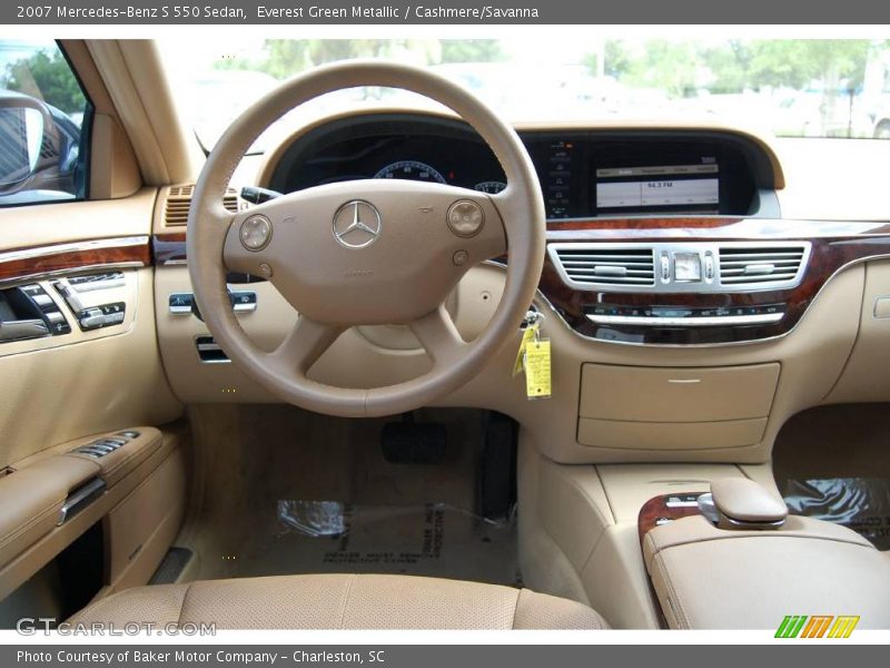 Everest Green Metallic / Cashmere/Savanna 2007 Mercedes-Benz S 550 Sedan