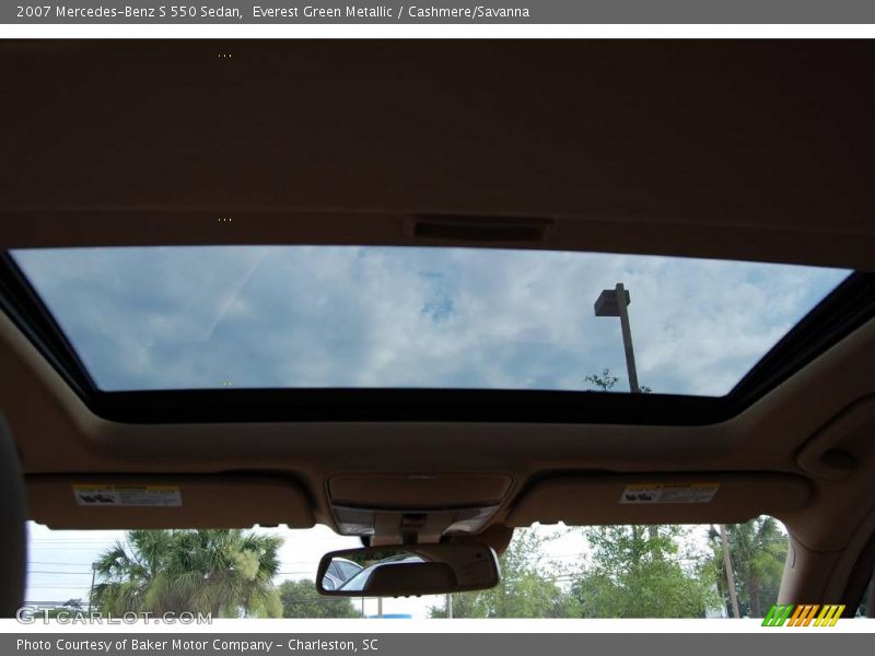 Everest Green Metallic / Cashmere/Savanna 2007 Mercedes-Benz S 550 Sedan