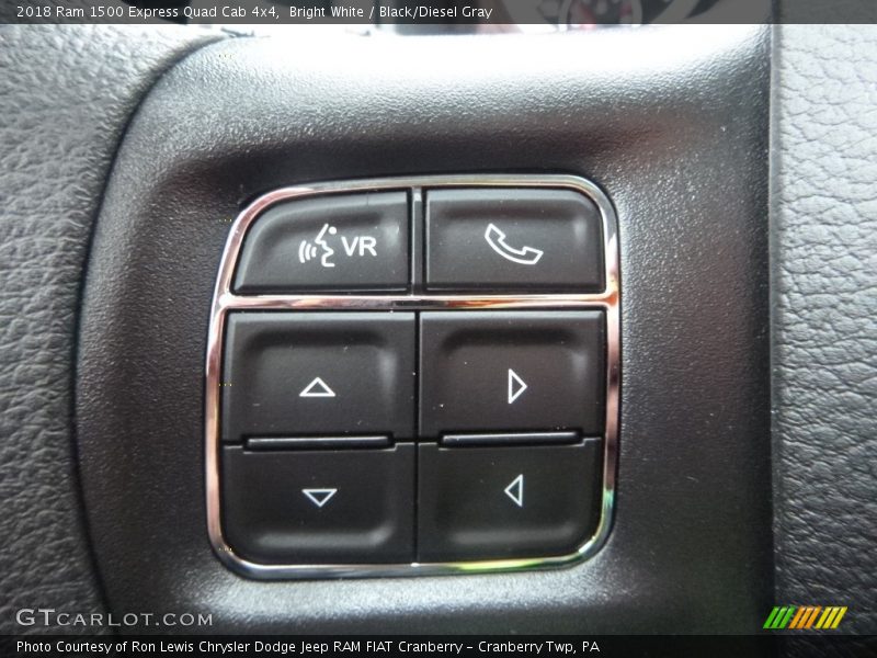 Bright White / Black/Diesel Gray 2018 Ram 1500 Express Quad Cab 4x4
