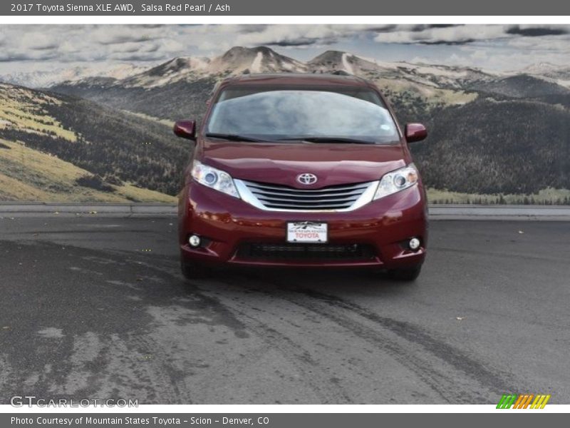 Salsa Red Pearl / Ash 2017 Toyota Sienna XLE AWD