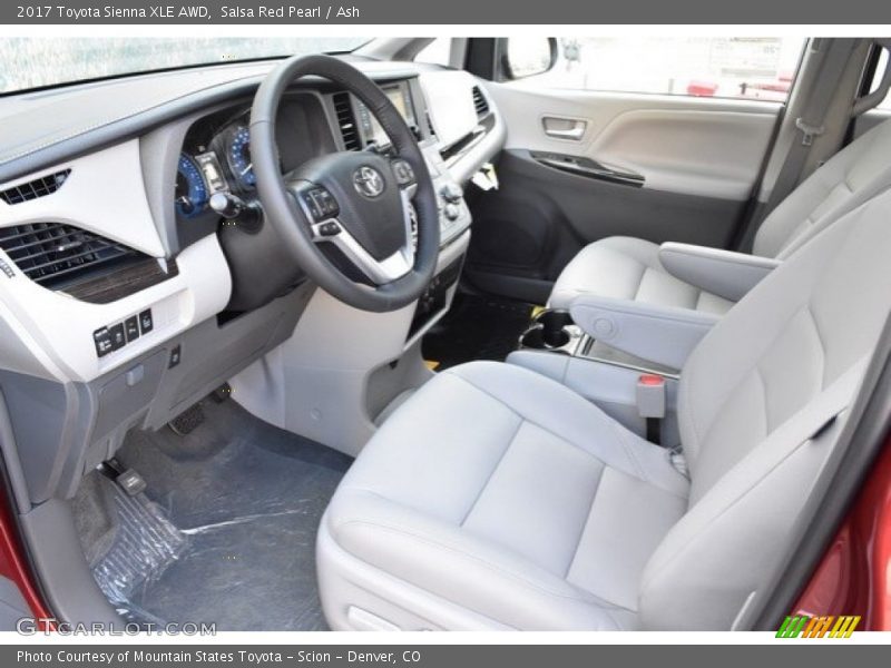 Salsa Red Pearl / Ash 2017 Toyota Sienna XLE AWD