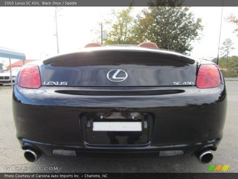 Black Onyx / Saddle 2003 Lexus SC 430
