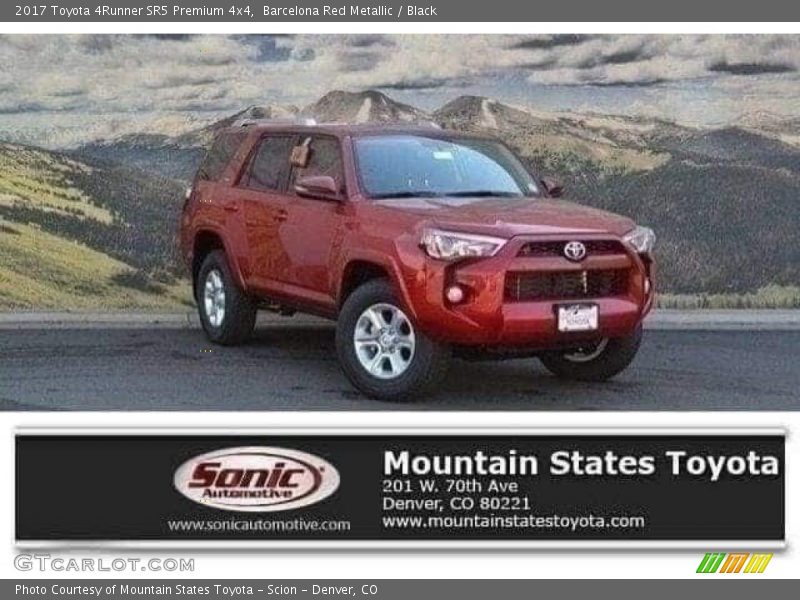 Barcelona Red Metallic / Black 2017 Toyota 4Runner SR5 Premium 4x4