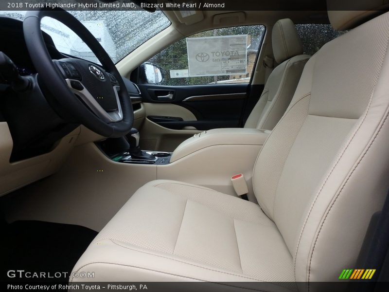 Blizzard White Pearl / Almond 2018 Toyota Highlander Hybrid Limited AWD