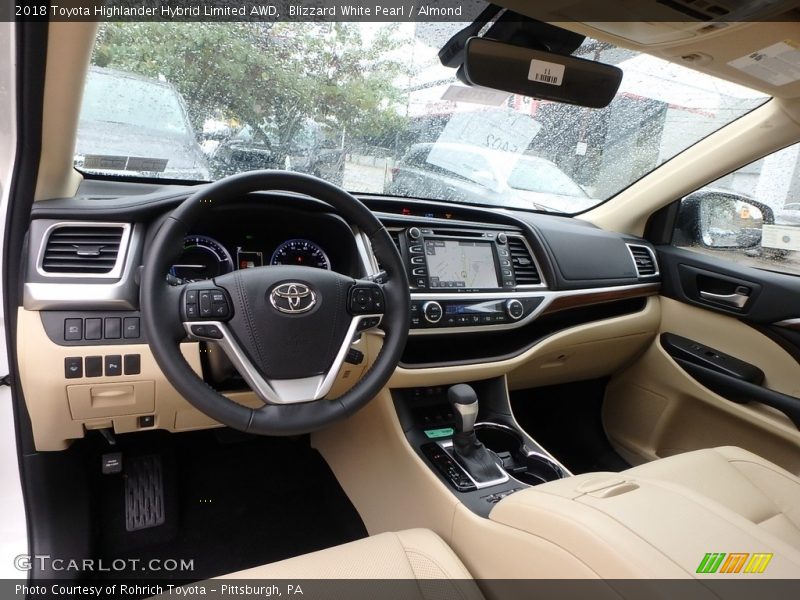  2018 Highlander Hybrid Limited AWD Almond Interior