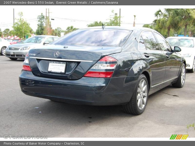 Everest Green Metallic / Cashmere/Savanna 2007 Mercedes-Benz S 550 Sedan