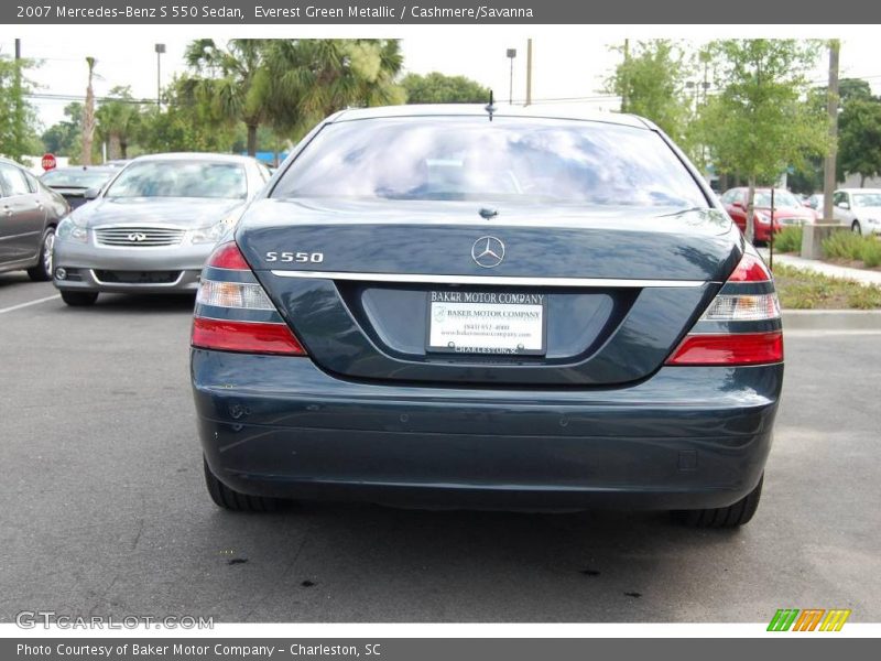 Everest Green Metallic / Cashmere/Savanna 2007 Mercedes-Benz S 550 Sedan