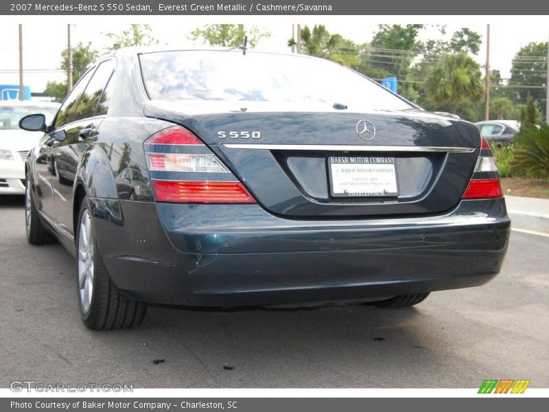 Everest Green Metallic / Cashmere/Savanna 2007 Mercedes-Benz S 550 Sedan