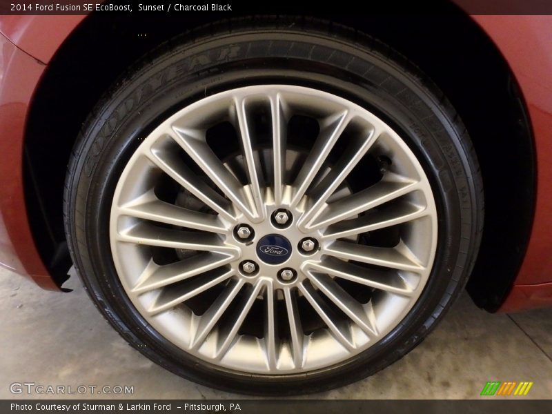 Sunset / Charcoal Black 2014 Ford Fusion SE EcoBoost