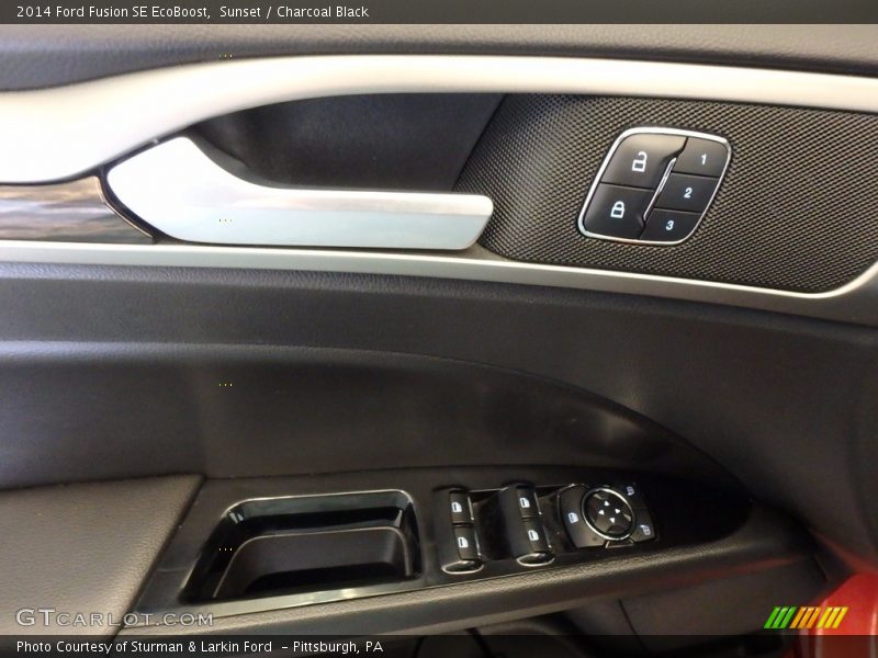 Sunset / Charcoal Black 2014 Ford Fusion SE EcoBoost