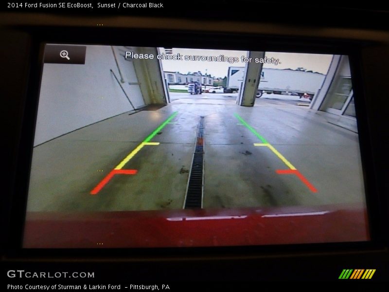 Sunset / Charcoal Black 2014 Ford Fusion SE EcoBoost