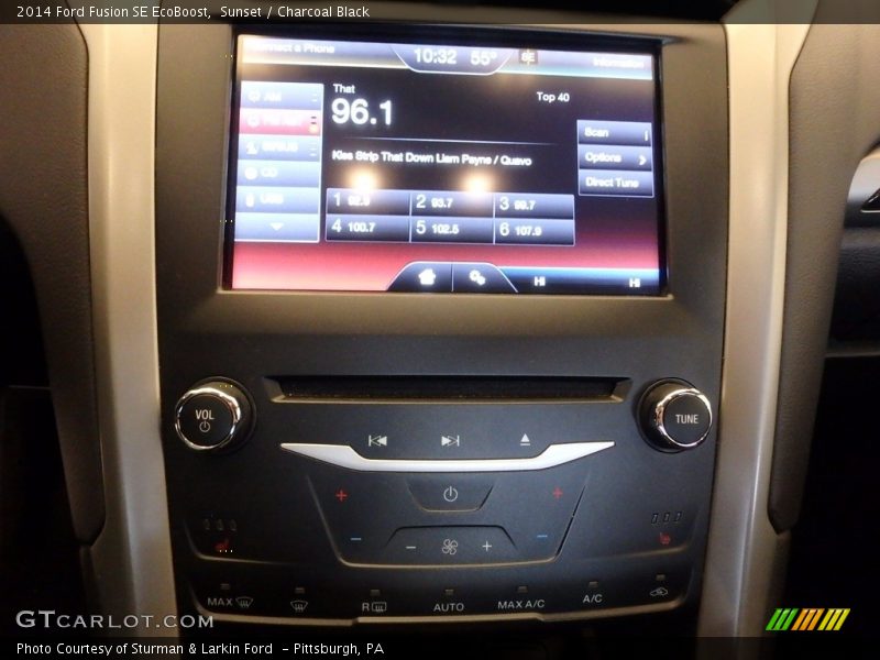 Sunset / Charcoal Black 2014 Ford Fusion SE EcoBoost