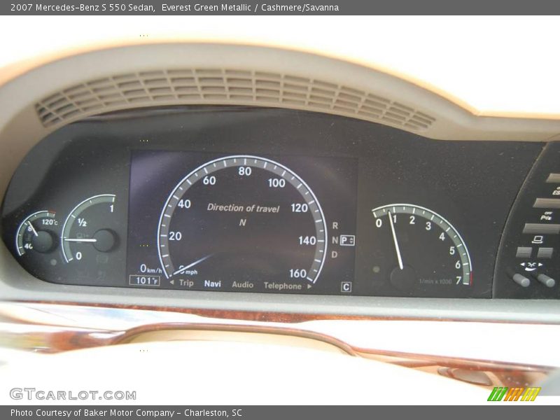 Everest Green Metallic / Cashmere/Savanna 2007 Mercedes-Benz S 550 Sedan