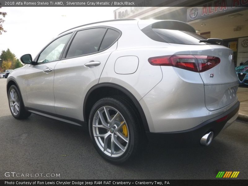 Silverstone Gray Metallic / Black/Black 2018 Alfa Romeo Stelvio Ti AWD