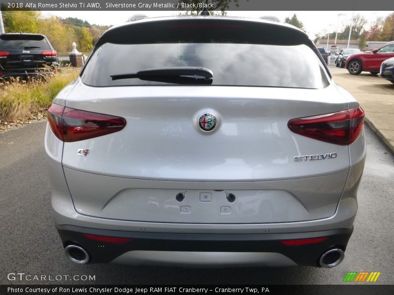 Silverstone Gray Metallic / Black/Black 2018 Alfa Romeo Stelvio Ti AWD