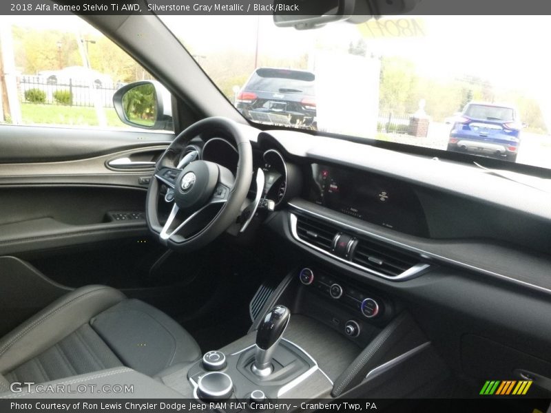 Silverstone Gray Metallic / Black/Black 2018 Alfa Romeo Stelvio Ti AWD