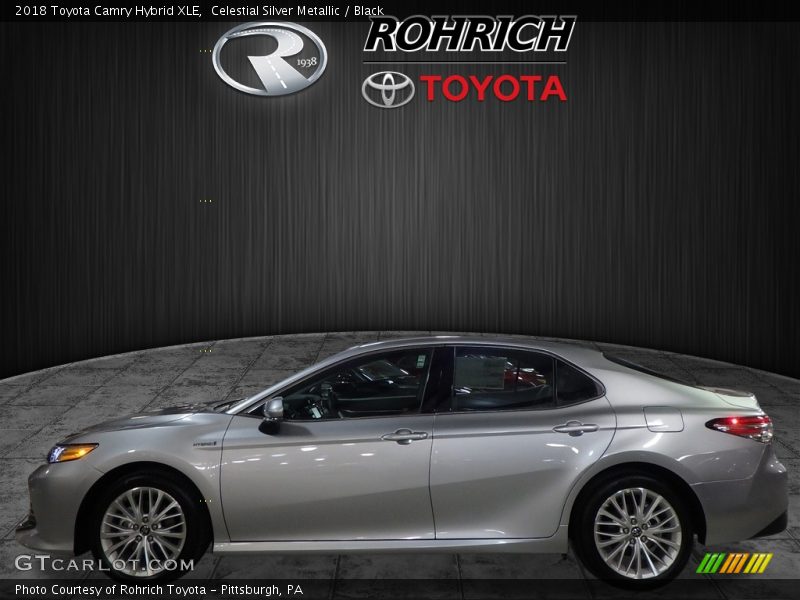 Celestial Silver Metallic / Black 2018 Toyota Camry Hybrid XLE