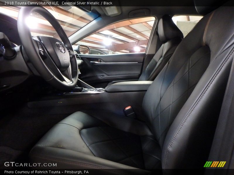 Celestial Silver Metallic / Black 2018 Toyota Camry Hybrid XLE