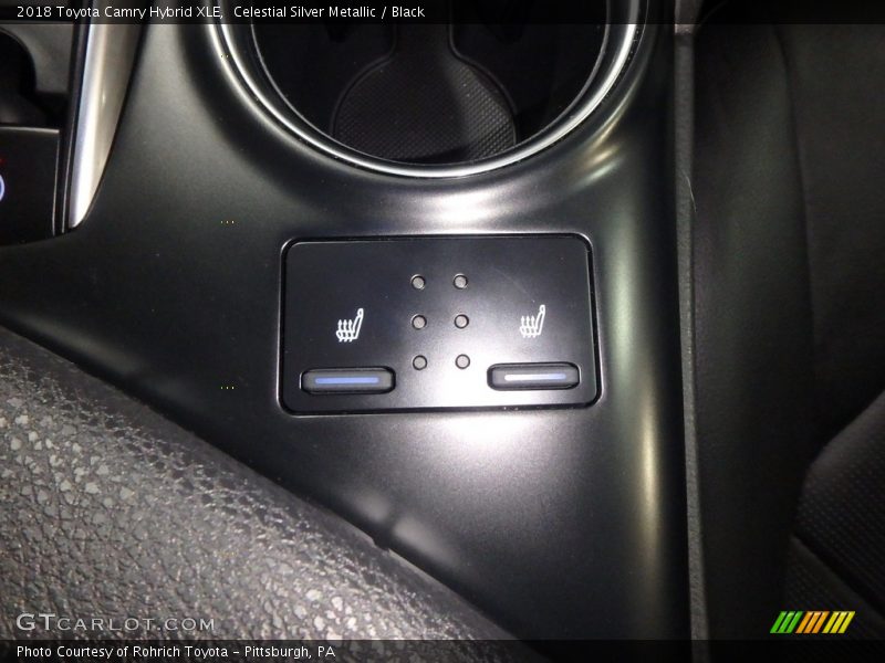 Celestial Silver Metallic / Black 2018 Toyota Camry Hybrid XLE