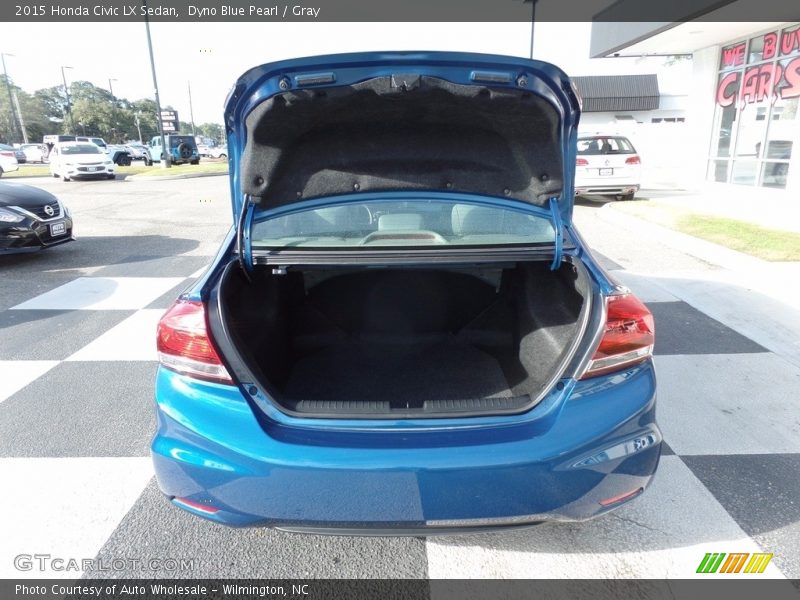 Dyno Blue Pearl / Gray 2015 Honda Civic LX Sedan