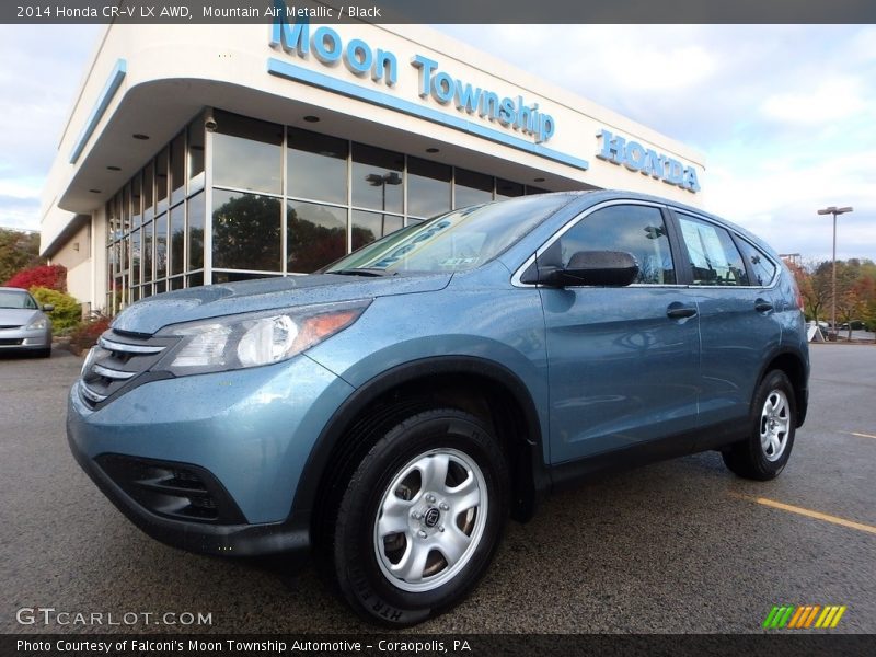 Mountain Air Metallic / Black 2014 Honda CR-V LX AWD