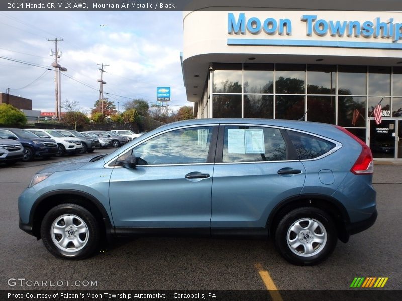 Mountain Air Metallic / Black 2014 Honda CR-V LX AWD