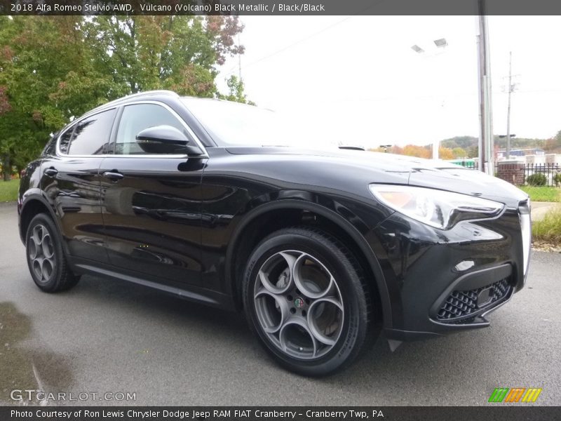 Vulcano (Volcano) Black Metallic / Black/Black 2018 Alfa Romeo Stelvio AWD