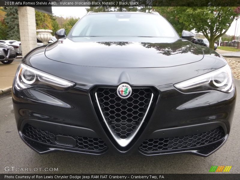 Vulcano (Volcano) Black Metallic / Black/Black 2018 Alfa Romeo Stelvio AWD