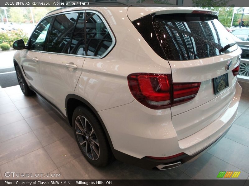Alpine White / Terra 2018 BMW X5 xDrive35i
