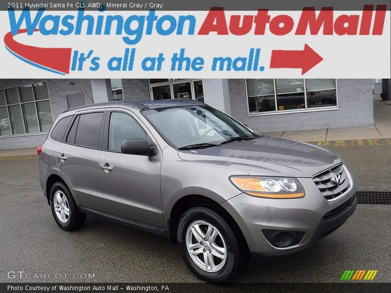 Mineral Gray / Gray 2011 Hyundai Santa Fe GLS AWD