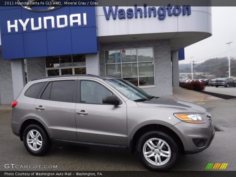 Mineral Gray / Gray 2011 Hyundai Santa Fe GLS AWD