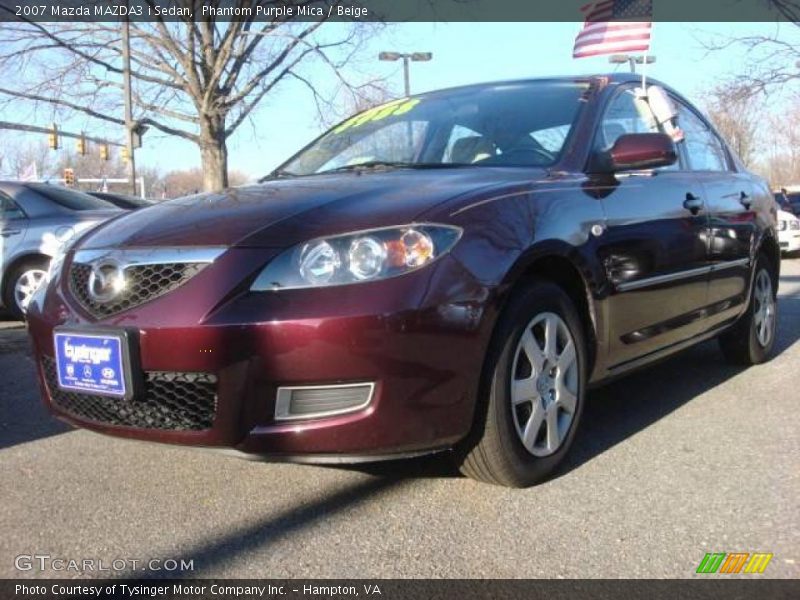 Phantom Purple Mica / Beige 2007 Mazda MAZDA3 i Sedan