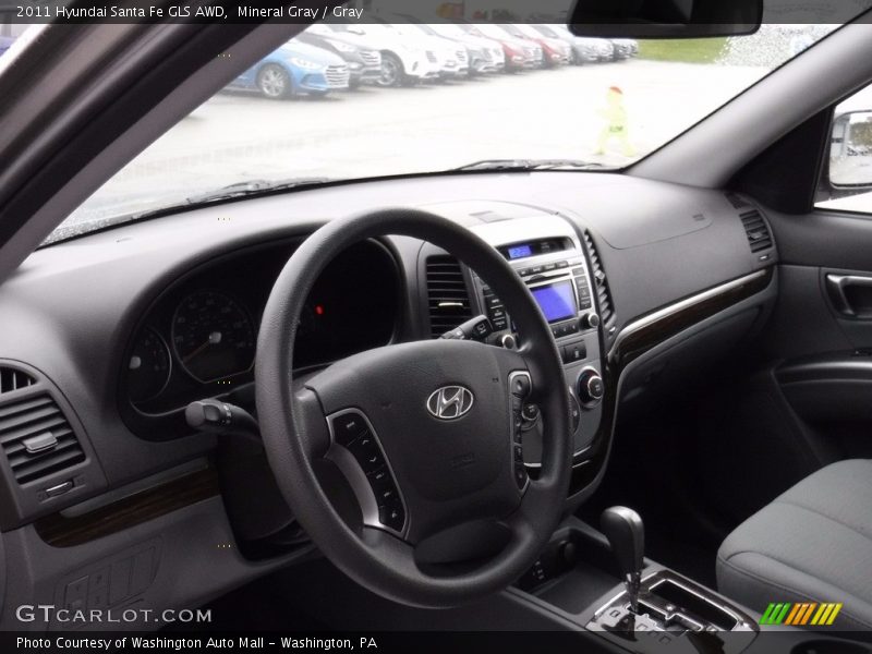 Mineral Gray / Gray 2011 Hyundai Santa Fe GLS AWD