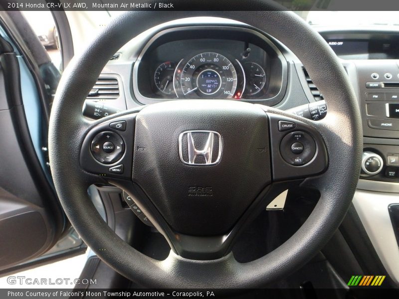 Mountain Air Metallic / Black 2014 Honda CR-V LX AWD