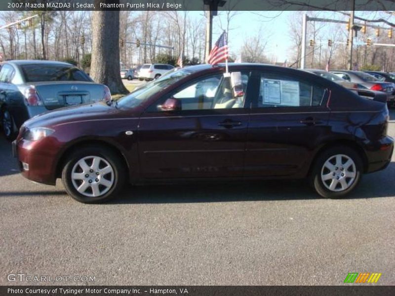 Phantom Purple Mica / Beige 2007 Mazda MAZDA3 i Sedan