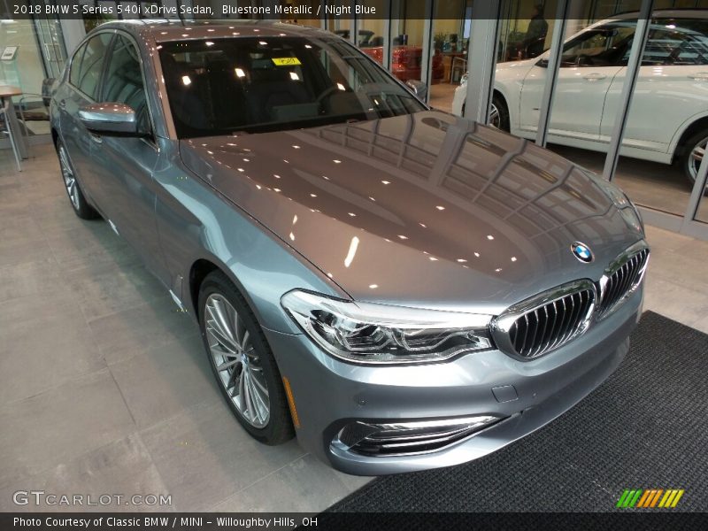 Bluestone Metallic / Night Blue 2018 BMW 5 Series 540i xDrive Sedan