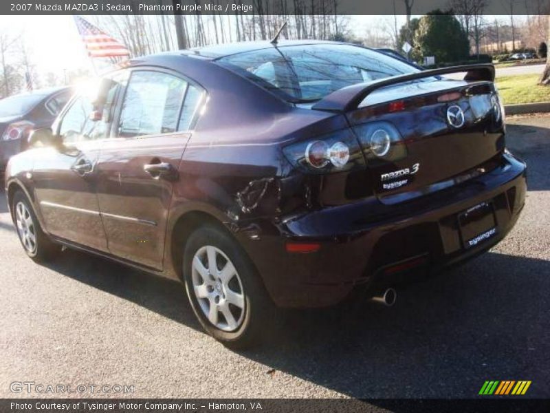 Phantom Purple Mica / Beige 2007 Mazda MAZDA3 i Sedan