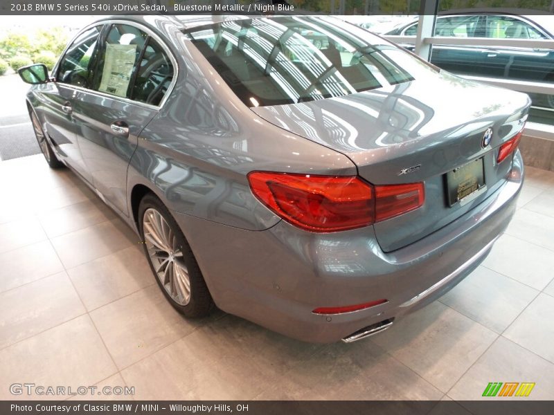 Bluestone Metallic / Night Blue 2018 BMW 5 Series 540i xDrive Sedan