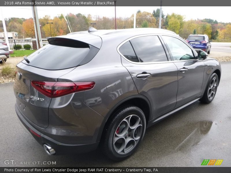 Vesuvio Gray Metallic / Black/Red 2018 Alfa Romeo Stelvio AWD