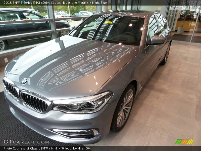 Bluestone Metallic / Night Blue 2018 BMW 5 Series 540i xDrive Sedan