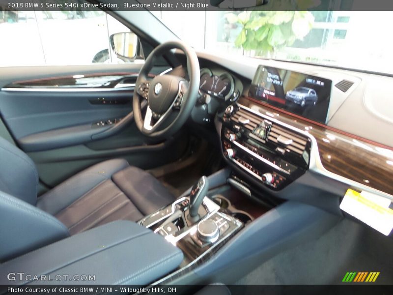 Bluestone Metallic / Night Blue 2018 BMW 5 Series 540i xDrive Sedan