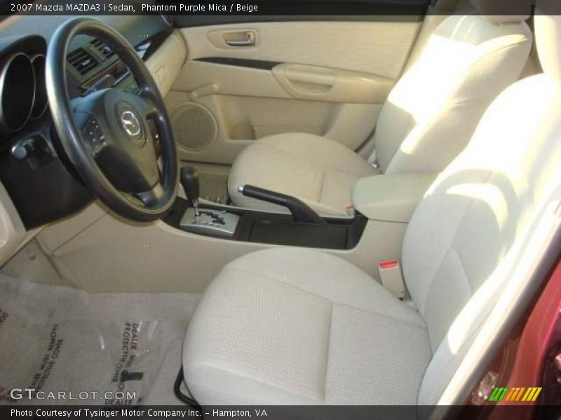 Phantom Purple Mica / Beige 2007 Mazda MAZDA3 i Sedan