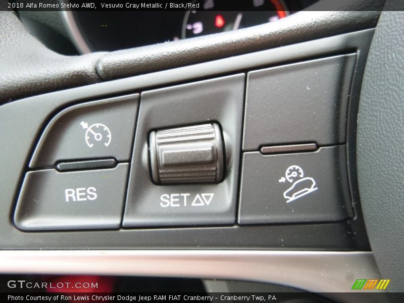 Vesuvio Gray Metallic / Black/Red 2018 Alfa Romeo Stelvio AWD