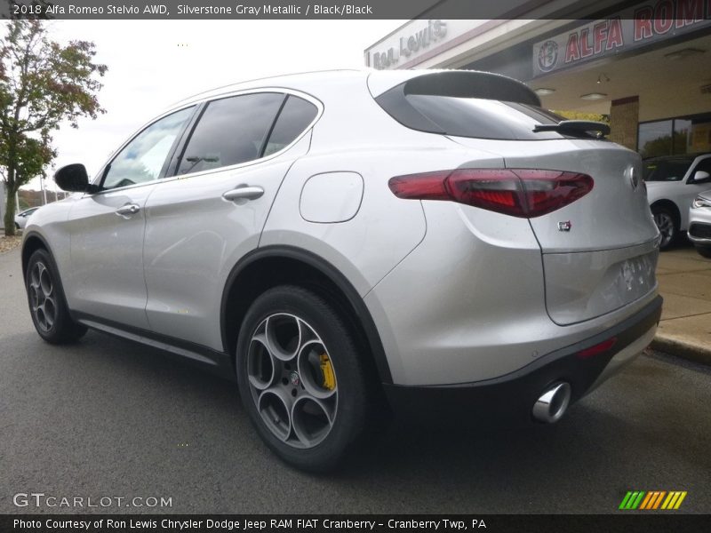 Silverstone Gray Metallic / Black/Black 2018 Alfa Romeo Stelvio AWD