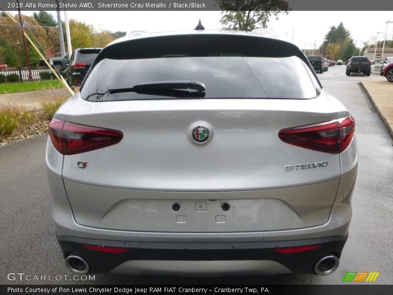 Silverstone Gray Metallic / Black/Black 2018 Alfa Romeo Stelvio AWD