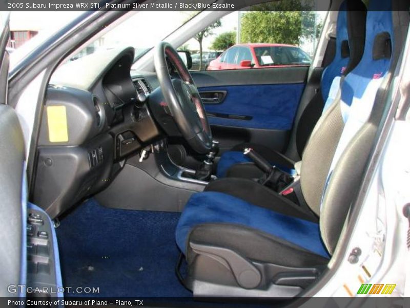 Platinum Silver Metallic / Black/Blue Ecsaine 2005 Subaru Impreza WRX STi
