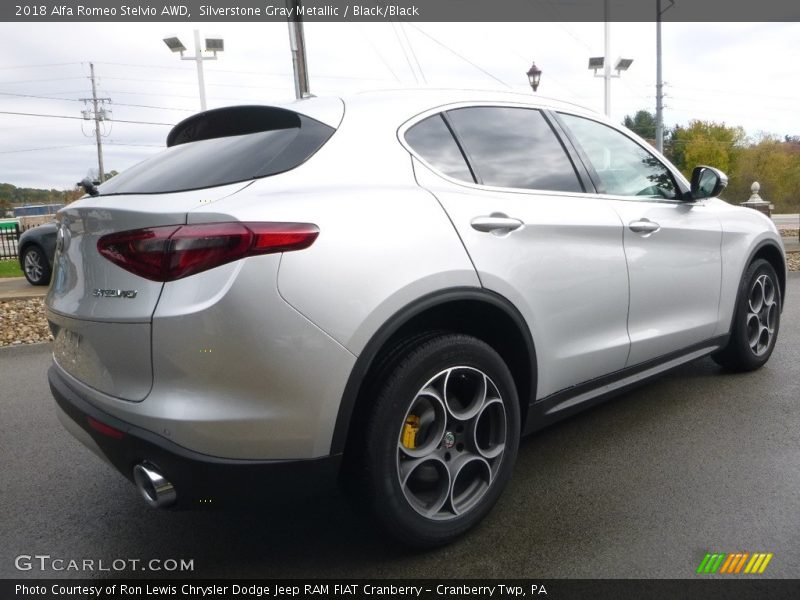 Silverstone Gray Metallic / Black/Black 2018 Alfa Romeo Stelvio AWD