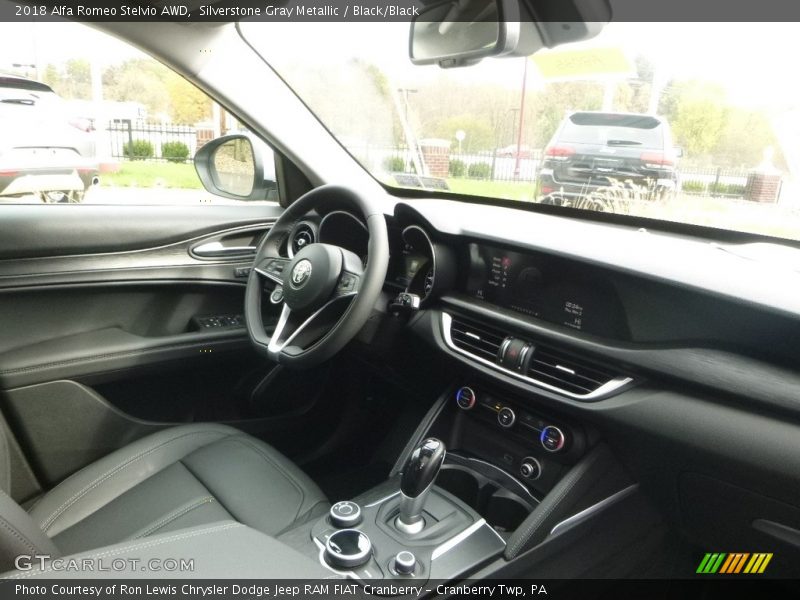 Silverstone Gray Metallic / Black/Black 2018 Alfa Romeo Stelvio AWD