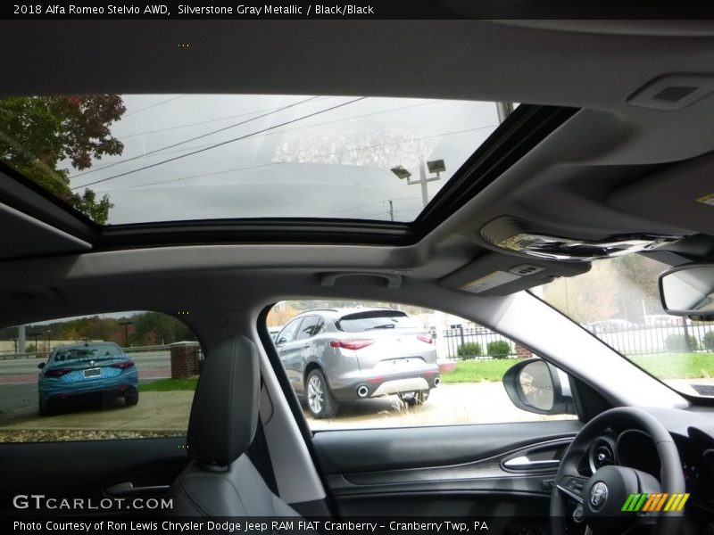 Silverstone Gray Metallic / Black/Black 2018 Alfa Romeo Stelvio AWD