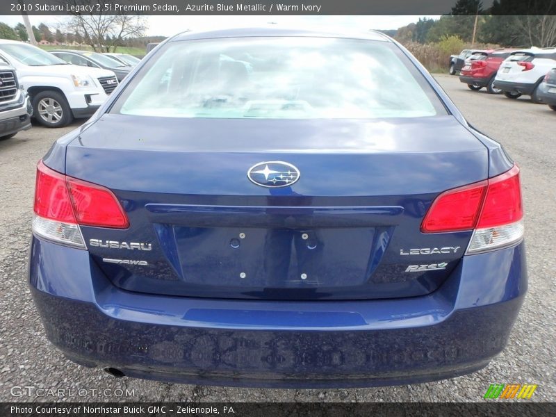 Azurite Blue Metallic / Warm Ivory 2010 Subaru Legacy 2.5i Premium Sedan